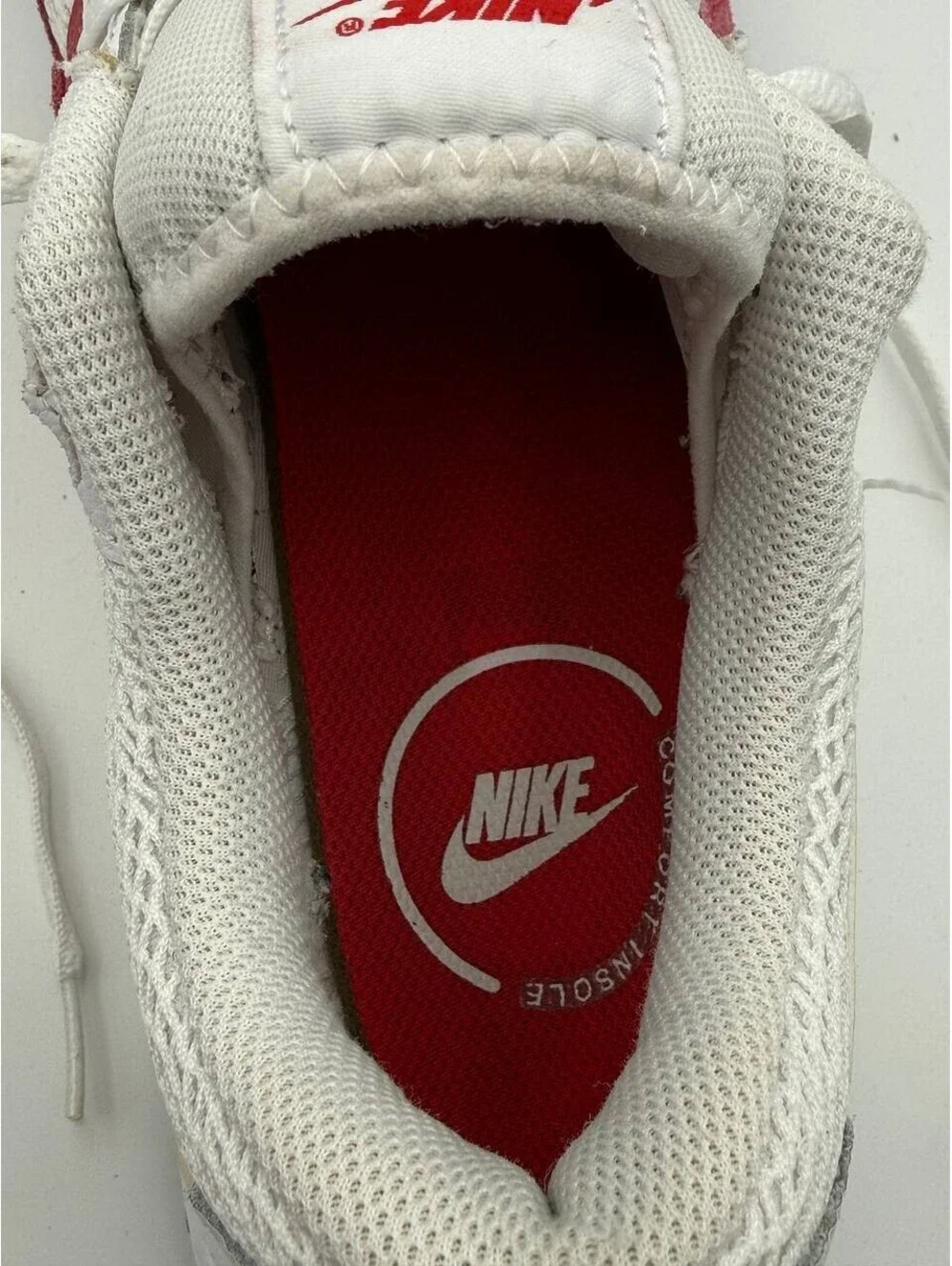 Nike Air Max 90 White Red DM9537-104 Men's US 11.5 Athletic Running Shoes